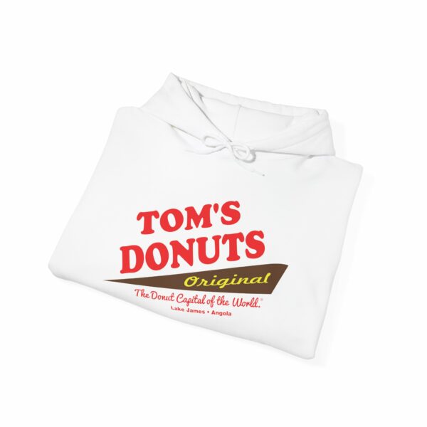 “Tom’s Donuts Originals” Tom’s Donut Original White Hoodie