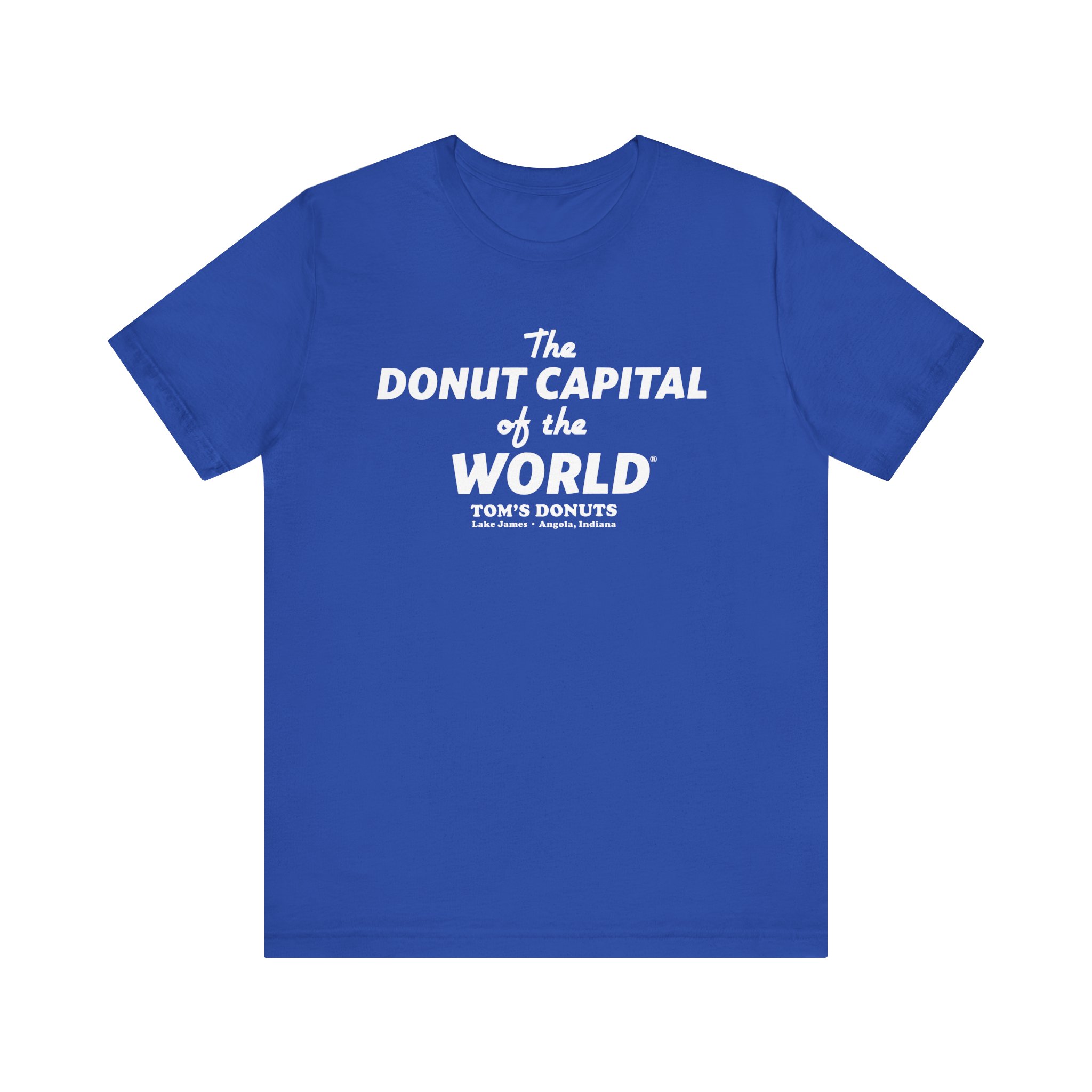 "The Donut Capital Of The World" Tom's Donut Original True Blue T-shirts