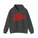 Tom's Donuts Unisex Heavy Blend™ Hooded Sweatshirt Red Logo