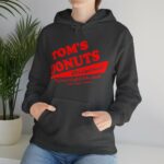 Tom's Donuts Unisex Heavy Blend™ Hooded Sweatshirt Red Logo