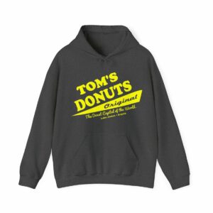 Tom's Donuts Unisex Heavy Blend™ Hooded Sweatshirt Yellow Logo