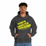 Tom's Donuts Unisex Heavy Blend™ Hooded Sweatshirt Yellow Logo