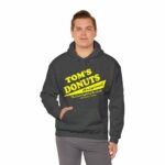 Tom's Donuts Unisex Heavy Blend™ Hooded Sweatshirt Yellow Logo