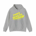 Tom's Donuts Unisex Heavy Blend™ Hooded Sweatshirt Yellow Logo