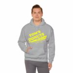 Tom's Donuts Unisex Heavy Blend™ Hooded Sweatshirt Yellow Logo