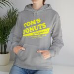 Tom's Donuts Unisex Heavy Blend™ Hooded Sweatshirt Yellow Logo