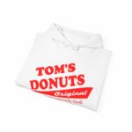 Tom's Donuts Unisex Heavy Blend™ Hooded Sweatshirt Red Logo