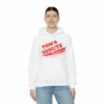 Tom's Donuts Unisex Heavy Blend™ Hooded Sweatshirt Red Logo