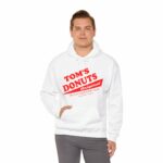 Tom's Donuts Unisex Heavy Blend™ Hooded Sweatshirt Red Logo