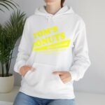 Tom's Donuts Unisex Heavy Blend™ Hooded Sweatshirt Yellow Logo