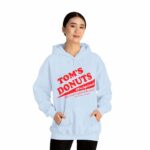 Tom's Donuts Unisex Heavy Blend™ Hooded Sweatshirt Red Logo