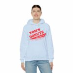 Tom's Donuts Unisex Heavy Blend™ Hooded Sweatshirt Red Logo