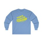 Tom's Donuts Unisex Ultra Cotton Long Sleeve Tee Yellow Logo