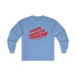 Tom's Donuts Unisex Ultra Cotton Long Sleeve Tee Red Logo