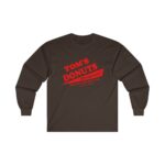 Tom's Donuts Unisex Ultra Cotton Long Sleeve Tee Red Logo