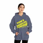 Tom's Donuts Unisex Heavy Blend™ Hooded Sweatshirt Yellow Logo