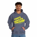 Tom's Donuts Unisex Heavy Blend™ Hooded Sweatshirt Yellow Logo