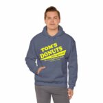 Tom's Donuts Unisex Heavy Blend™ Hooded Sweatshirt Yellow Logo