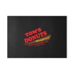 Tom's Donuts Glass Cutting Board