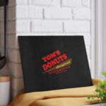 Tom's Donuts Glass Cutting Board