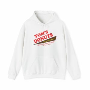 “Tom’s Donuts Originals” Tom’s Donut Original White Hoodie