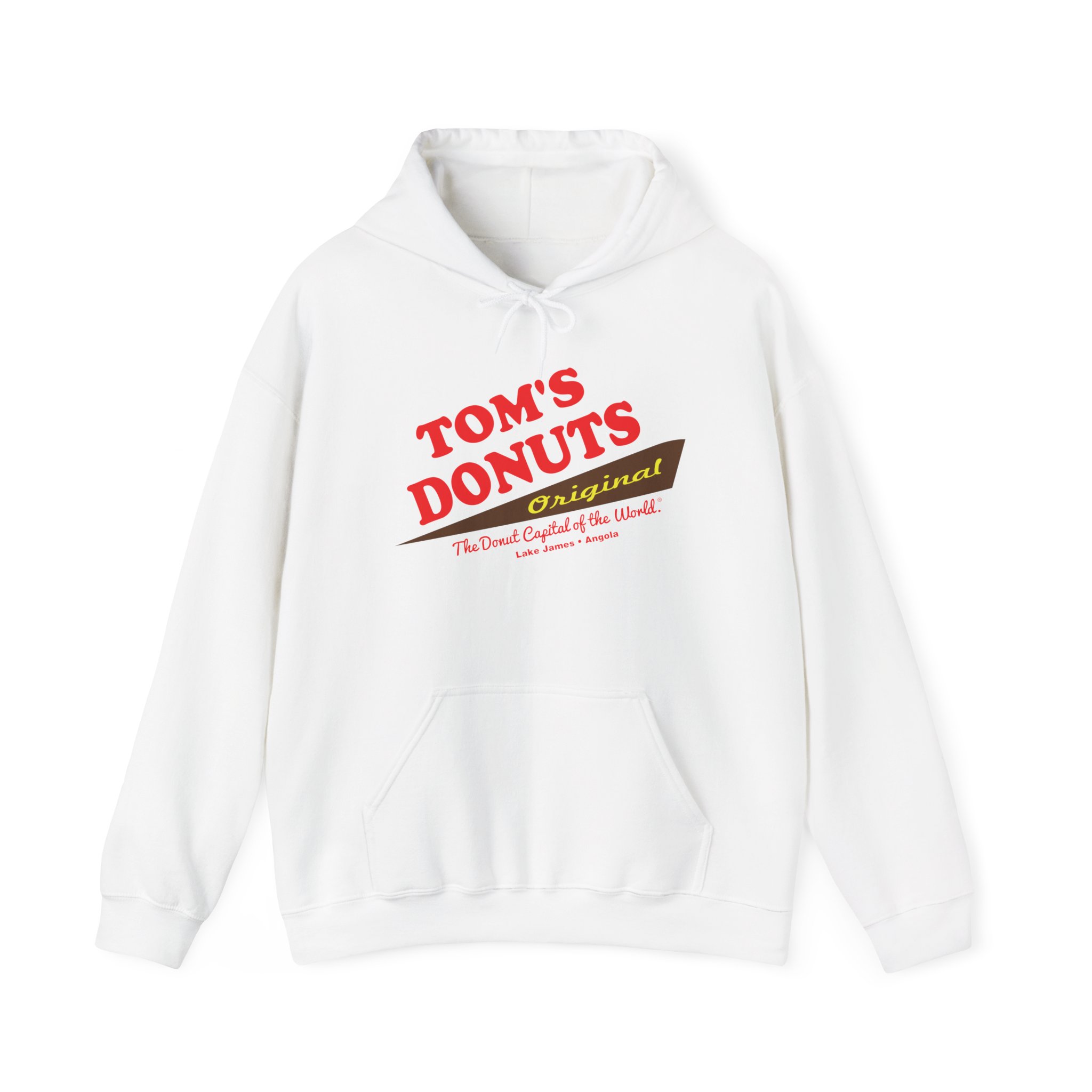 “Tom’s Donuts Originals” Tom’s Donut Original White Hoodie